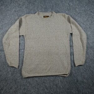 Alps Sweater Womens Small Tan Crewneck Cotton Blend Long Sleeve Knit‎ Pullover